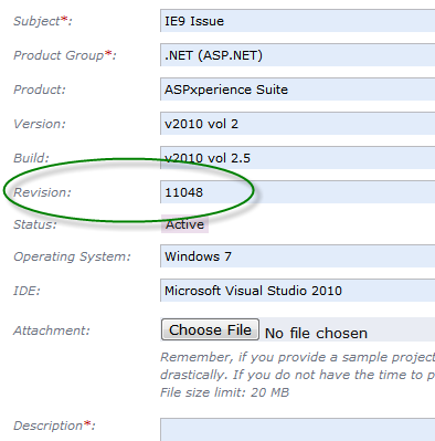 DevExpress Support Revision Number