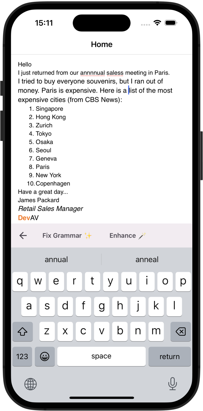 AI Assistant in HTML Edit
