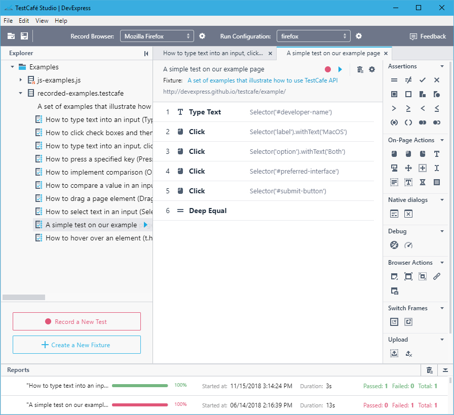 TestCafe New Desktop Application UI