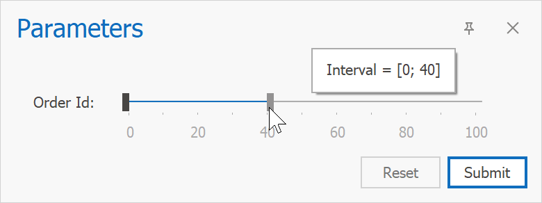 Numeric Range Parameter Editor